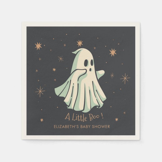 Serviette En Papier Baby shower d'Halloween fantôme (Devant)