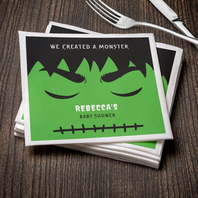 Serviette En Papier Baby shower d'Halloween Frankenstein Monster (Frankenstein Monster Halloween Baby Shower Napkins
)