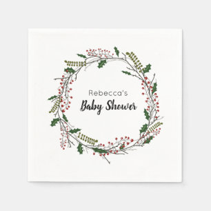 Serviette En Papier baby shower d'hiver