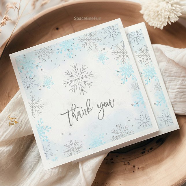 Serviette En Papier Baby Shower d'Hiver Il Fait Froid Dehors (Winter Baby Shower It's Cold Outside Invitation Snowflakes Boy Host a cozy and charming Winter Baby )