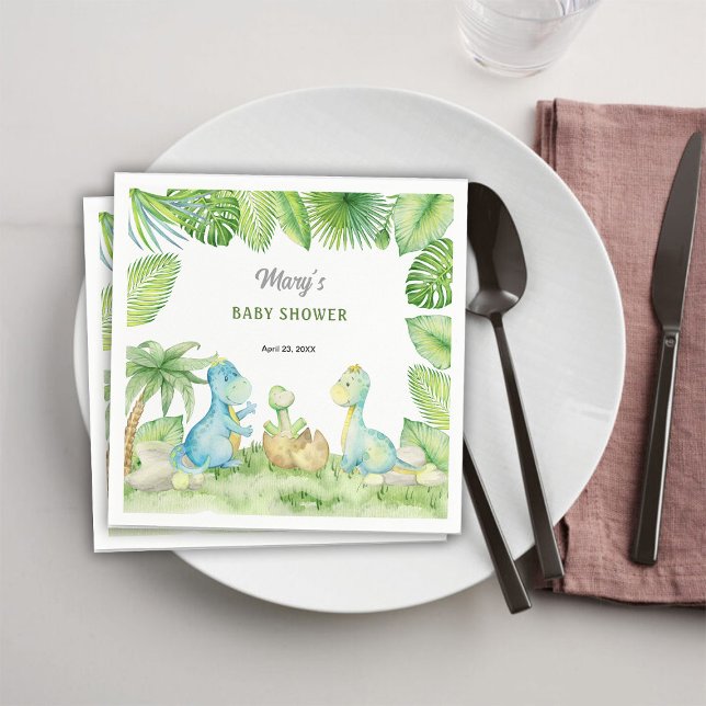 Serviette En Papier Baby shower Dinosaur (Créateur téléchargé)