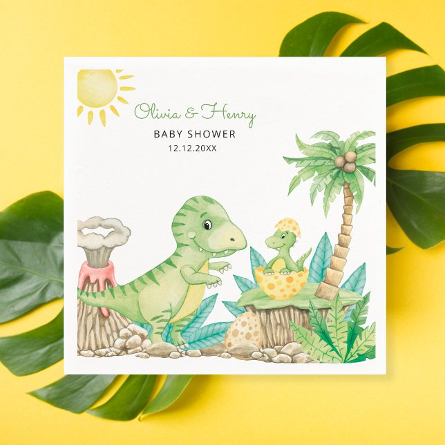 Serviette En Papier Baby shower Dinosaur (Créateur téléchargé)
