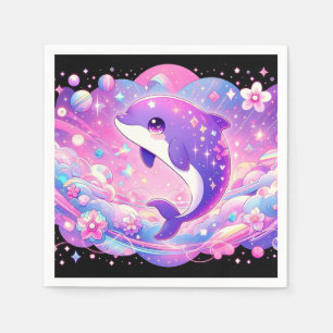 Serviette En Papier Baby shower Dolphin enchanté