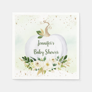 Serviette En Papier Baby shower d'or petit Citrouille