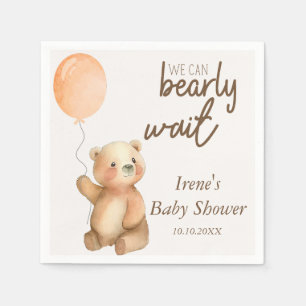 Serviette En Papier Baby shower d'ours en peluche d'attente mignon