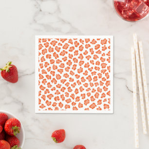Serviette En Papier Baby shower doux Poster de animal orange Leopard S