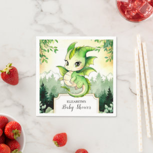 Serviette En Papier Baby shower Dragon