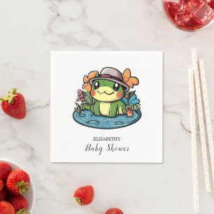 Serviette En Papier Baby shower Dreamy Simple Frog