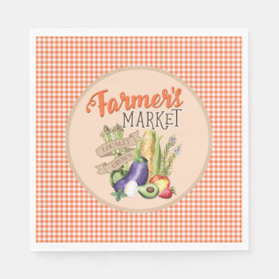 Serviette En Papier Baby shower du marché d'agriculteurs