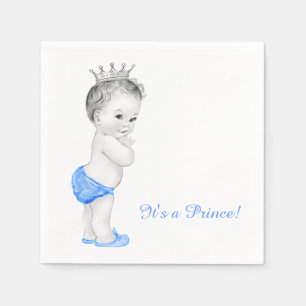 Serviette En Papier Baby Shower du Prince Bleu Sucré