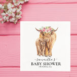 Serviette En Papier Baby shower du veau de vache Highland<br><div class="desc">Cette conception peut être personnalisée dans la zone fournie en modifiant la photo et/ou le texte. Vous pouvez également le customiser en cliquant sur Personnaliser ce Modèle, puis en choisissant l'option cliquer pour customiser et supprimer ou modifier la couleur de l'arrière - plan, ajouter du texte, modifier la couleur ou...</div>