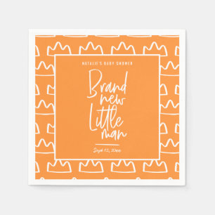 Serviette En Papier Baby shower écrit par main moderne