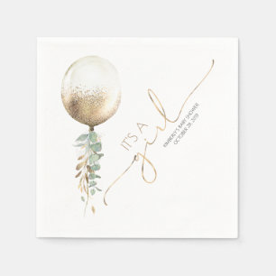 Serviette En Papier Baby shower élégant Gold Parties scintillant Bal