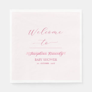 Serviette En Papier Baby Shower Élégant Minimaliste et Neutre