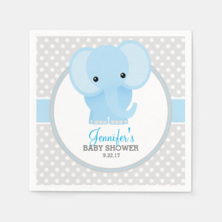 Serviette En Papier Baby shower Eléphant bébé (bleu)