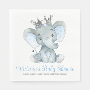 Serviette En Papier Baby shower éléphant bébé personnalisé