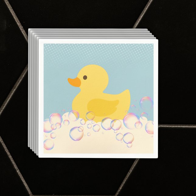 Serviette En Papier Baby shower en caoutchouc Ducky Bubbles (Créateur téléchargé)