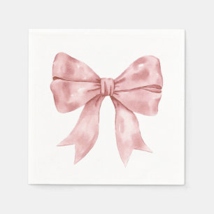 Serviette En Papier Baby shower en ruban rose