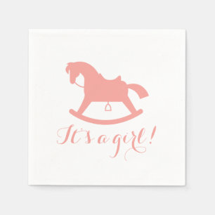Serviette En Papier Baby shower en silhouette Cheval Rocheuse serviett