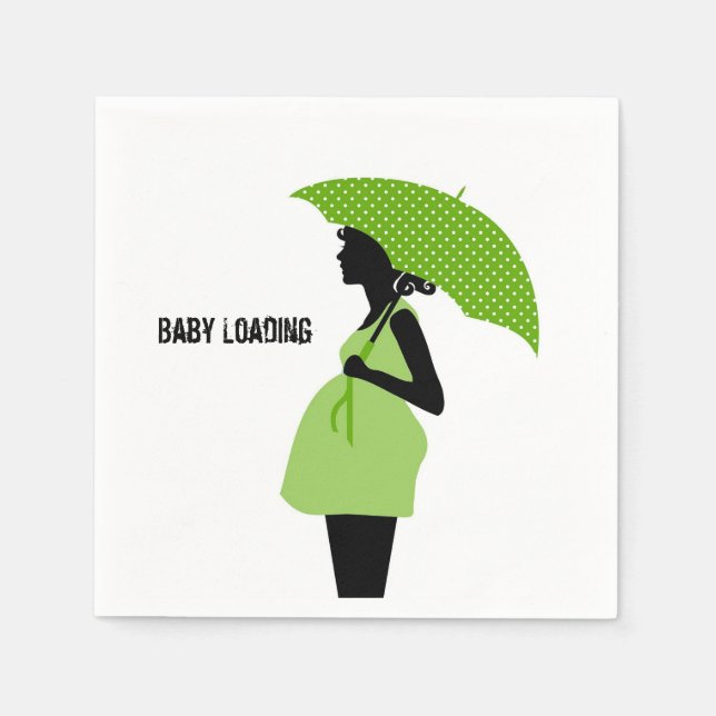 Serviette En Papier Baby shower enceinte (Devant)