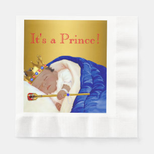 Serviette En Papier Baby shower Ethnic Royal Prince