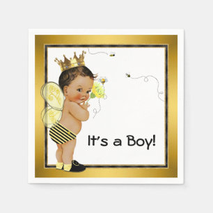 Serviette En Papier Baby Shower Ethnique Garçon Bumble Bee