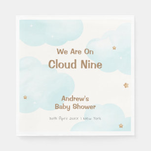 Serviette En Papier Baby Shower Étoiles de Nuage Neutre en Genre