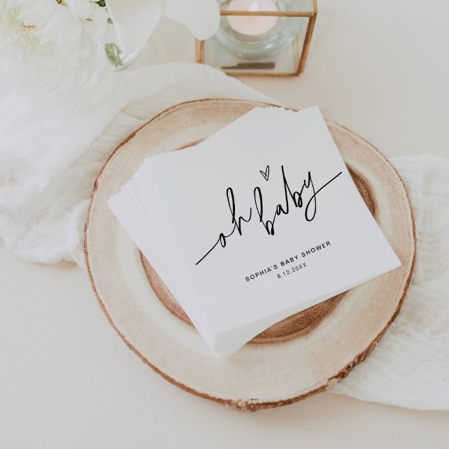 Serviette En Papier Baby shower EVERLEIGH Oh Baby (Créateur téléchargé)