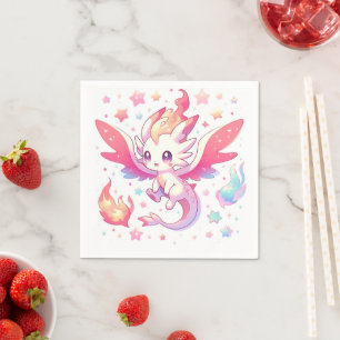 Serviette En Papier Baby shower Fairytale Fiery