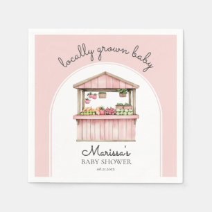 Serviette En Papier Baby shower Farmers Market Girl