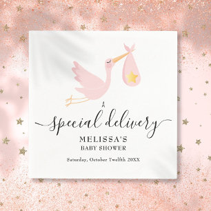 Serviette En Papier Baby Shower Fausse Couche Spéciale Livraison Cigog