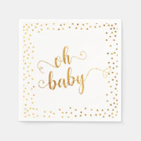 baby shower Faux Gold Foil Confetti
