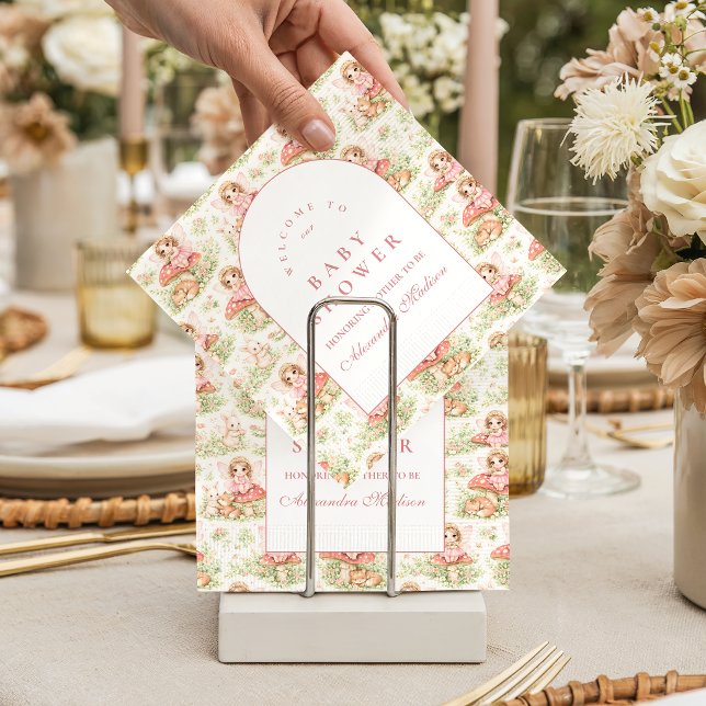Serviette En Papier Baby Shower Fée Enchantée (Créateur téléchargé)