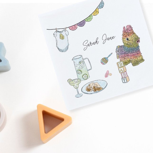 Serviette En Papier Baby shower Fiesta (Créateur téléchargé)