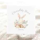 Serviette En Papier Baby shower fille lapin rose roux lapin lapin<br><div class="desc">Elégant et doux lapin lapin lapin nain dans un panier en osier entouré d'élégantes fleurs douces de couleur pastel sur une simple serviette blanche. Si mignon pour cette douche spéciale pour petite fille. Produits correspondants disponibles. 100% de satisfaction client avec "Zazzle"</div>
