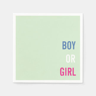 Serviette En Papier Baby Shower Fille ou Garçon