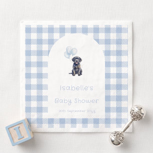 Serviette En Papier Baby Shower Fille ou Garçon Chien Labrado Retrieve
