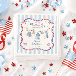 Serviette En Papier Baby Shower Filleul Américain