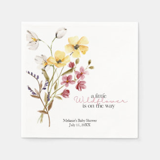 Serviette En Papier Baby shower fleur sauvage