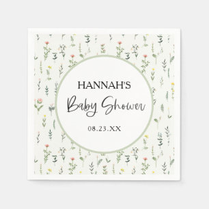 Serviette En Papier Baby shower fleur sauvage Garden Fête du jardin