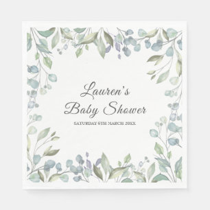 Serviette En Papier Baby shower Floral de campagne / Saupoudrer