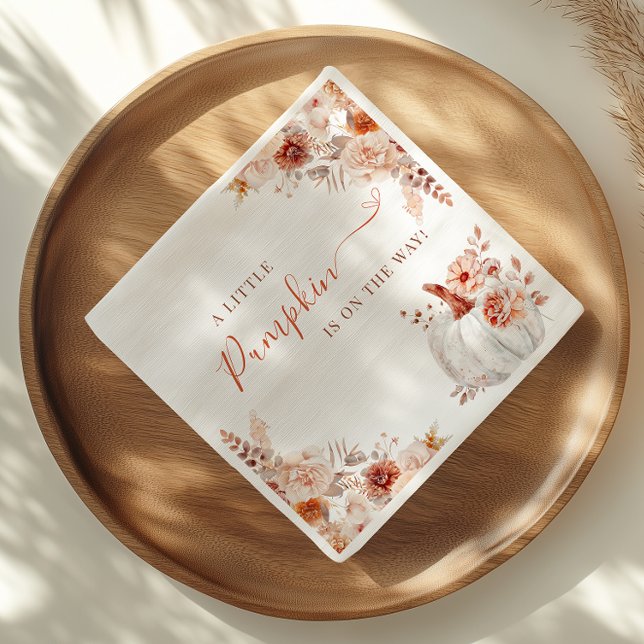 Serviette En Papier Baby shower floral de Little Citrouille Fall (Créateur téléchargé)