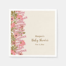 Baby shower Floral Fleur sauvage Joli Boho rose