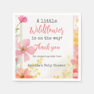 Serviette En Papier Baby shower Floral Petit Fleur sauvage Fleur de Pê
