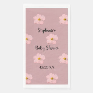 Serviette En Papier Baby shower floral rose Petunia Motif Artsy 2024