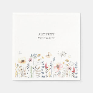 SERVIETTE EN PAPIER BABY SHOWER, FLORALE, INVITAT BABY SHOWER BOTANIQU