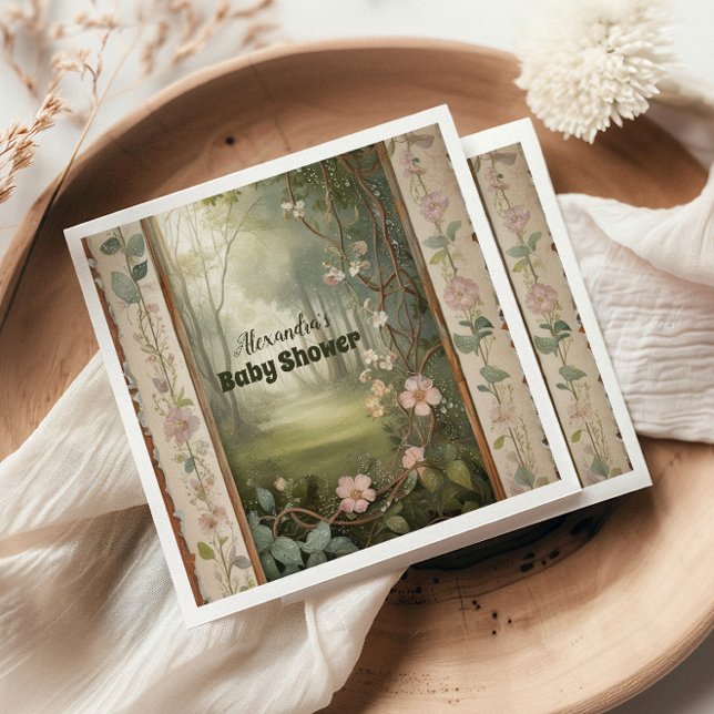 Serviette En Papier Baby shower forestier (Créateur téléchargé)