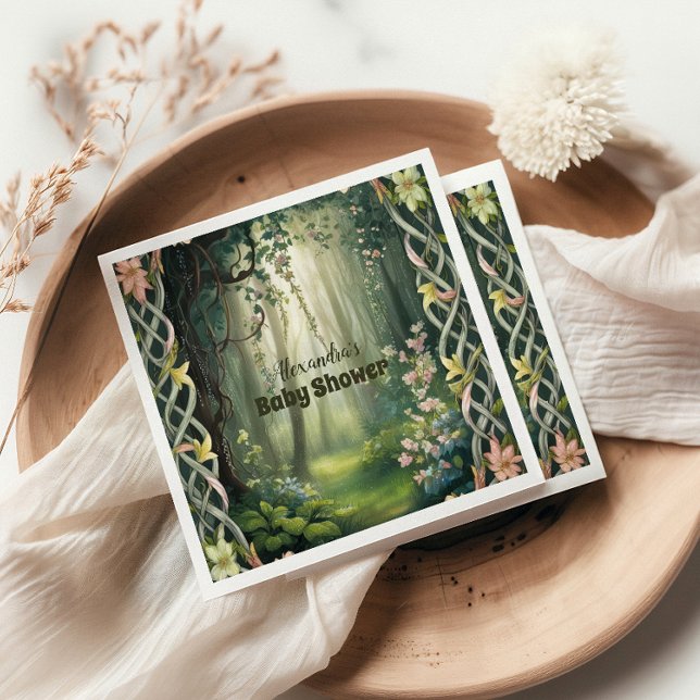 Serviette En Papier Baby shower forestier Whimsical (Créateur téléchargé)