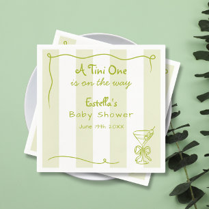 Serviette En Papier Baby Shower Funky Rétro Gribouillis Martini Sale