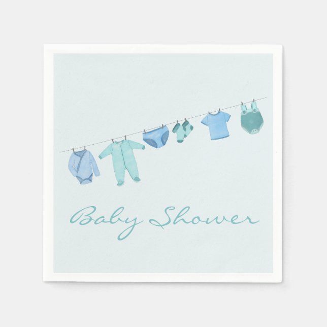 Serviette En Papier Baby shower garçon (Devant)